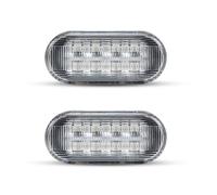 IMMLSX Indicatori Di Direzione Laterali Per VW Per Golf3 Per Golf4 Per Polo 2PCS Dinamica Indicatore Direzione LED Parafango Laterale Indicatore Auto Lampeggiante Indicatore Della Lampada(Clear lens)