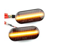 IMMLSX Indicatori Di Direzione Laterali Per VW Up Per Caddy T5 Per Amarok Per Jetta Per Golf 3 4 Fox Per Beetle Per Lupo Per Sharan Per Passat Luce Direzione Laterale Dinamica A LED(Smoked black)