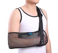 Immobilizzatore medico in rete per braccio e spalla, per lesioni alla spalla, polsino rotatore strappato, tutore traspirante per doccia, braccio destro e sinistro stabilizza lesioni al gomito, al