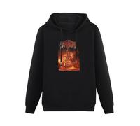 Immortal 'Damned in Black 2020' Long Sleeve Mens Hoody with Pocket Sweatershirt, Hooded Size XXL