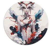 Immortal Heroes Fantasy 1000 Piece for Adults And Kids, Portrait-Puzzle Round Jigsaw Puzzles, Unique Challenging Stress Reliver Educational Toys for Toddlers 1000pcs (67.5x67.5cm)