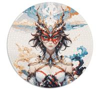 Immortal Heroes Fantasy 1000 Piece for Adults And Kids, Portrait-Puzzle Round Puzzle, Fun Challenging & Brainteasing Stress Reliver Family Educational Games 1000pcs (67.5x67.5cm)