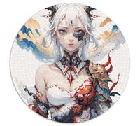 Immortal Heroes Fantasy 1000 Pieces Round Puzzles Portrait-Puzzle Creative Jigsaw,Stress Reliever for Adults And Kids Unique Challenge Game 1000pcs (67.5x67.5cm)