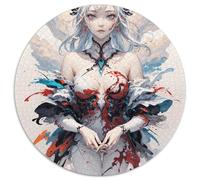 Immortal Heroes Fantasy 1000 Pieces Round Puzzles Portrait-Puzzle Creative Jigsaw Unique Challenge Family Game Unique Challenge Game 1000pcs (67.5x67.5cm)