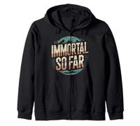 Immortal So Far Confident Death Jokes Sarcasm |- Felpa con Cappuccio