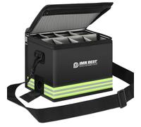 ImnBest Borsa ignifuga, a prova di esplosione, grande capienza, cassaforte ignifuga, custodia protettiva per la ricarica e la conservazione con manico robusto e tasca a rete