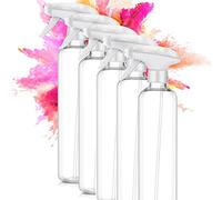 ImnBest Spruzzino Nebulizzatore, 5 Pezzi PET Plastica 500 ml Grilletto Spruzzatore,Trasparente Spray Bottles Spruzzini vuoti Plastica Spray Bottle per Acqua, Giardino, Pulito Cucina