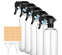 ImnBest Spruzzino Nebulizzatore, 5 Pezzi Pet Plastica 500 ml Grilletto Spruzzatore,Trasparente Spray Bottles Spruzzini Vuoti Plastica Spray Bottle per Acqua, Giardino, Pulito Cucina