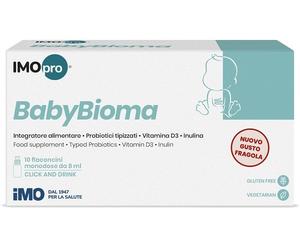 Imo Integratore ImoPro BabyBioma fragola, 10 flaconcini 8ml