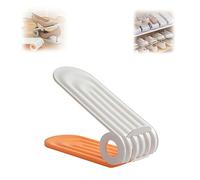 IMOCKA Shoes Storage Rack Save Space, Adjustable Shoe Rack Organizer, Adjustable Shoe Stacker Space Saver, Space Saving Shoe Rack Organizer (1x Orange)