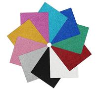 IModeur 10 fogli di vinile termoadesivo Glitter - 30,5 x 25,4 cm vinile termoadesivo per tessuti, vestiti, berretti, pantaloni