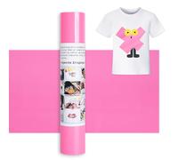 IModeur 12 Ft vinile termoadesivo Rosa - 30,5 x 366 cm vinile termoadesivo per tessuti, vestiti, berretti, pantaloni, termovinile vinile Rosa per Cricut Maker, Silhouette Cameo
