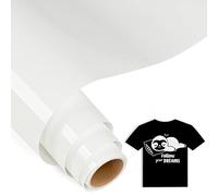IModeur 5 Ft vinile termoadesivo bianco - 30,5 x 153 cm vinile termoadesivo per tessuti, vestiti, berretti, pantaloni, termovinile vinile per Cricut Maker, Silhouette Cameo