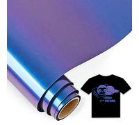 IModeur 5 Ft vinile termoadesivo blu al viola - 30,5 x 153 cm vinile termoadesivo per tessuti, vestiti, berretti, pantaloni,termovinile vinile Camaleonte per Cricut Maker, Silhouette Cameo