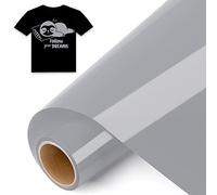 IModeur 8 Ft vinile termoadesivo Argento - 30,5 x 244 cm vinile termoadesivo per tessuti, vestiti, berretti, pantaloni, termovinile vinile Argento per Cricut Maker, Silhouette Cameo