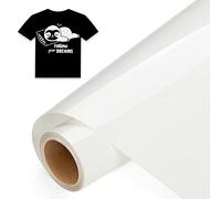 IModeur 8 Ft vinile termoadesivo bianco - 30,5 x 244 cm vinile termoadesivo per tessuti, vestiti, berretti, pantaloni, termovinile vinile bianco per Cricut Maker, Silhouette Cameo