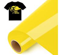 IModeur 8 Ft vinile termoadesivo Giallo - 30,5 x 244 cm vinile termoadesivo per tessuti, vestiti, berretti, pantaloni, termovinile vinile Giallo per Cricut Maker, Silhouette Cameo