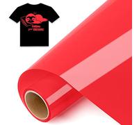 IModeur 8 Ft vinile termoadesivo Rosso - 30,5 x 244 cm vinile termoadesivo per tessuti, vestiti, berretti, pantaloni, termovinile vinile Rosso per Cricut Maker, Silhouette Cameo