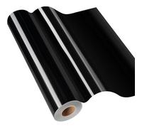 IModeur Pellicola in vinile plotter nero, 30,5 cm x 1220 cm, colore nero lucido, pellicola autoadesiva per plotter in vinile, per Cricut, Silhouette Cameo, la maggior parte delle macchine da taglio
