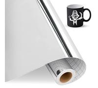 IModeur Vinilo adesivo Argento lucido, 30,5 cm x 458 cm pellicola adesiva Argento per Cricut, Vinile autoadesivo per regali fai da te, festa di compleanno