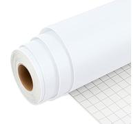 IModeur Vinilo adesivo bianco - 30,5 cm x 763 cm pellicola adesiva bianco matt, vinile bianco per Cricut, Silhouette Cameo, La maggior parte delle macchine da taglio