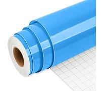 IModeur Vinilo adesivo blu - 30,5 cm x 763 cm pellicola adesiva blu lucido, vinile blu per Cricut, Silhouette Cameo, La maggior parte delle macchine da taglio