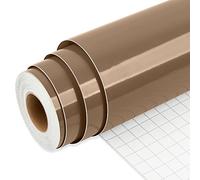 Imodeur Vinilo adesivo Marrone - Pellicola adesiva lucido Marrone 30,5 cm x 763 cm per Cricut, Silhouette Cameo