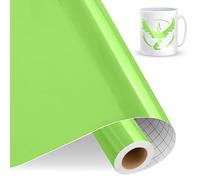 IModeur Vinilo adesivo verde, 30,5 cm x 457,5 cm pellicola adesiva verde lucido, vinile verde per Cricut, Silhouette Cameo, La maggior parte delle macchine da taglio