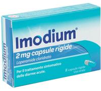 imodium 2 mg Loperamide Cloridrato Trattamento Diarrea 8 Capsule Rigide