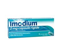 Imodium 2mg Loperamide Cloridrato contro la Diarrea, 8 Capsule Rigide