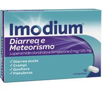 Imodium diarrea e meteorismo 2 mg/125 mg compresse