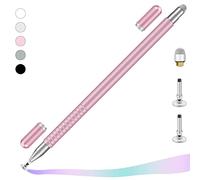 iMoebel Pennino universale per tablet, 2 in 1, con 2 tappi magnetici per tablet, cellulare, iPad, iPhone, smartphone, Samsung, Huawei, ecc., oro rosa