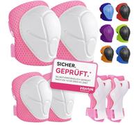 iMoebel Set di 6 protezioni per bambini, set di protezioni in linea, per pattinaggio, skateboard