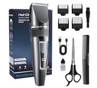 iMoebel Tagliacapelli professionale, tagliacapelli con indicatore LED, rasoio di precisione da uomo, colore grigio