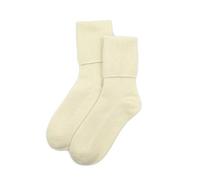 iMongol 100% puro calzini in cashmere per donne e uomini, per dormire, da letto, per esterni, realizzati in Mongolia interna, punta senza cuciture cucita a mano, avorio, 4-7