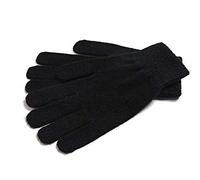 iMongol Guanti da donna in puro cashmere al 100% con dita intere, realizzati in mongolo interno, Nero , M