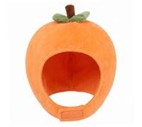 Imooreshine Cappelli per adulti, cappello divertente accessorio per costume da frutto di cachi tessuto leggero e morbido per foto e spettacoli arancione