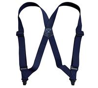 IMOSEI Bretelle Tracolla con Clip Laterale da Uomo A Due Clip per Il Tempo Libero All'Aperto Tracolla Antiallergica Tracolla con Clip Laterale in Plastica da 3,8 Cm - Blu Navy