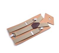 IMOSEI Bretelle Tracolla Universale A 3 Clip per Uomo E Donna alla Moda con Coulisse per Adulti Color Kaki