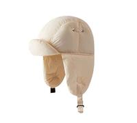 IMOSEI Cappello Aviatore, Cappello Bomber Imbottito Versione Invernale Viaggio all'aperto Versatile Protezione Termica for Le Orecchie Cappucci Volanti for Uomo e Donna (Color : Beige, Size : 55-59c