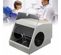 IMOSEI Dental Lab Dust Box, sabbiatrice per laboratorio dentale, doppia copertura di ventilazione e LED 5500 K, prevenzione delle malattie professionali, per smerigliatura, incisione, lucidatura