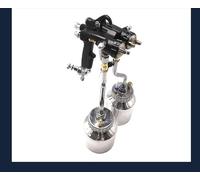 IMOSEI Spruzzatore pneumatico a doppia testa, pistola a spruzzo ad alta pressione, ingresso a doppia alimentazione, abbinato a bollitore da 1000 CC, tecnologia a bassa pressione e alta atomizzazione