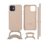IMOSHION Backcover con cordino staccabile Cover per Apple iPhone 12/ iPhone 12 Pro, Beige
