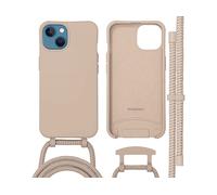 IMOSHION Backcover con cordino staccabile Cover per Apple iPhone 13, Beige