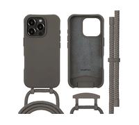 IMOSHION Backcover con cordino staccabile Cover per Apple iPhone 16 Pro Max, Marrone