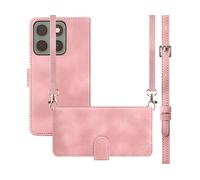 IMOSHION Bookcase con cordino Cover per Motorola Motorola Edge 70, Rosa
