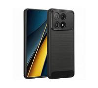 IMOSHION Brushed Backcover Cover per Xiaomi Xiaomi Poco X6 Pro, Nero