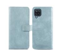 IMOSHION de luxe CUSTODIA A LIBRO per Samsung Samsung Galaxy A12, Azzurro