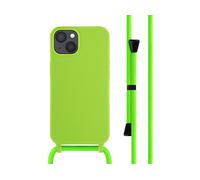 IMOSHION in Silicone con cordino Cover per Apple iPhone 13, Verde