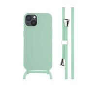 IMOSHION in Silicone con cordino Cover per Apple iPhone 13, Verde menta